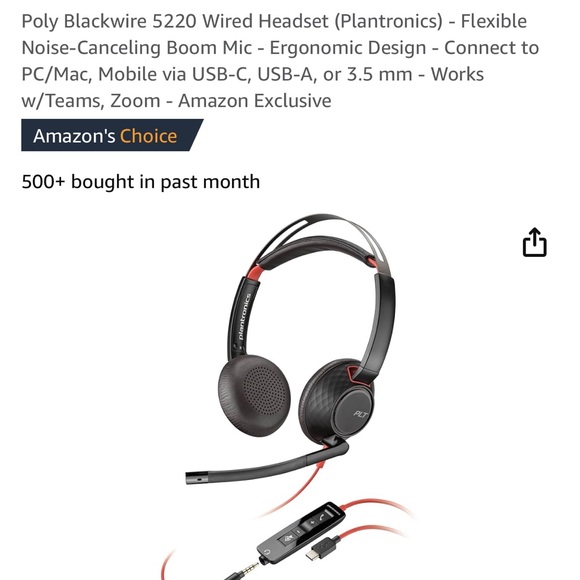 Blackwire 5220 Headset - Picture 2 of 6